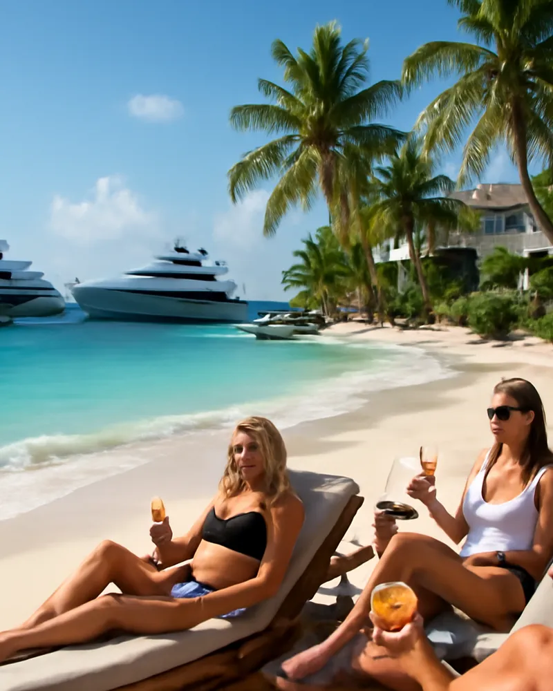 A glimpse into opulence: witnessing extreme wealth and luxury at St. Bart's Shell Beach