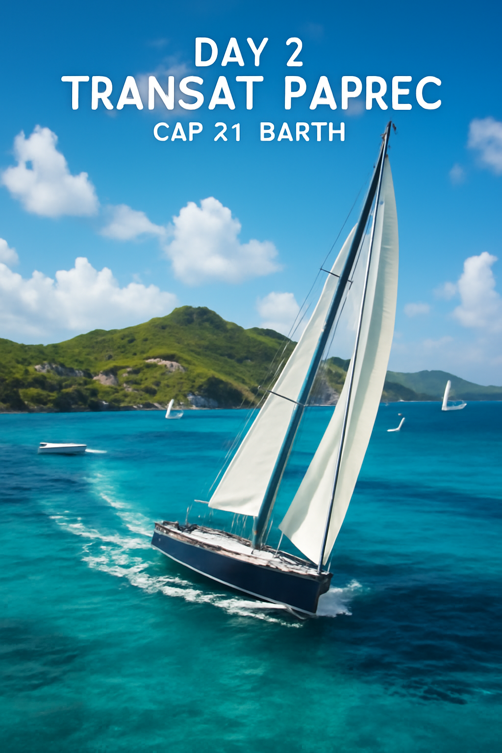 join us for day 2 of the transat paprec as we chase our dreams at the breathtaking cap st barth. experience the thrill of sailing, stunning landscapes, and the vibrant spirit of adventure that defines this incredible journey.