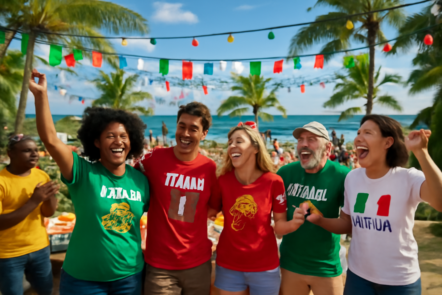 discover the vibrant spirit of italy at st. bart's unico with our exclusive italian festival t-shirts, launching for the very first time! celebrate the fusion of culture and fashion in style. don’t miss out on this unique collection!