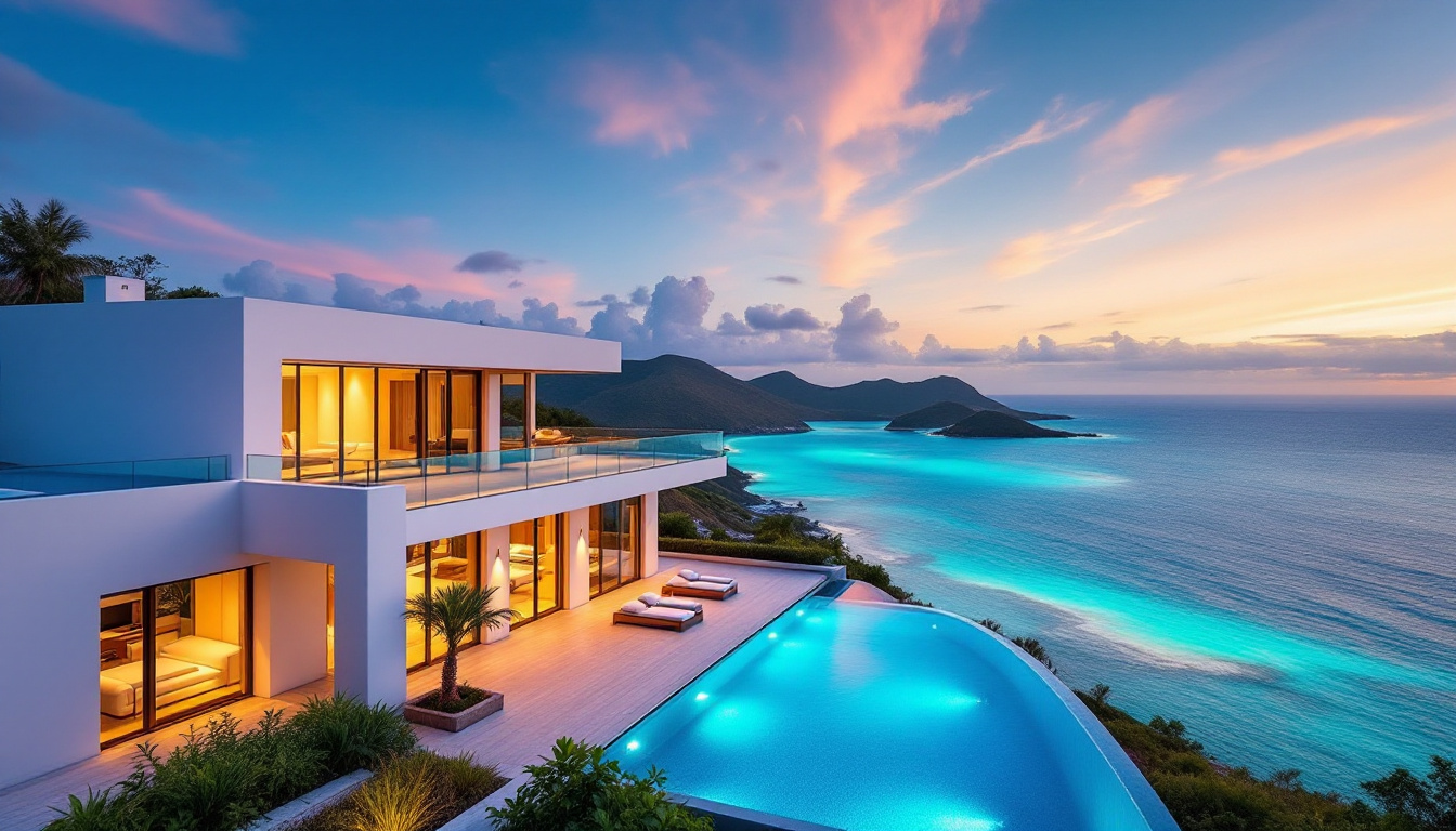 experience unparalleled sophistication at villa vogue art, a luxurious villa rental nestled in a serene cul-de-sac. enjoy exquisite design, top-notch amenities, and a tranquil environment perfect for a memorable getaway.