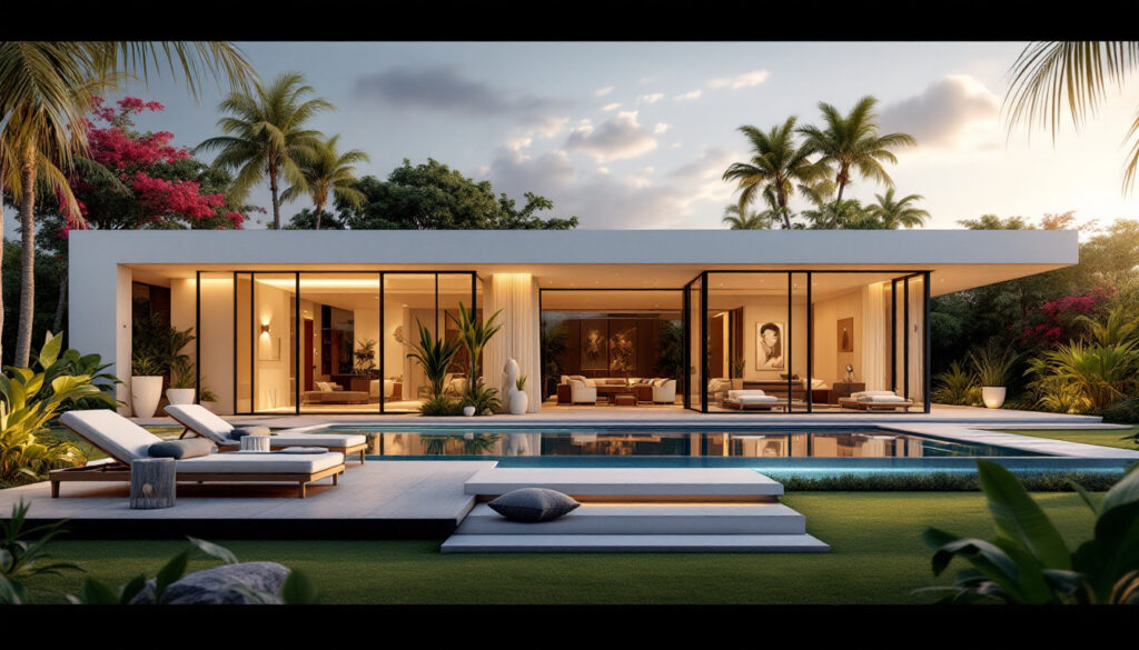 experience unparalleled elegance at villa vogue art, a luxurious villa rental nestled in a serene cul-de-sac. enjoy opulent amenities, stunning design, and a tranquil atmosphere for your perfect getaway.