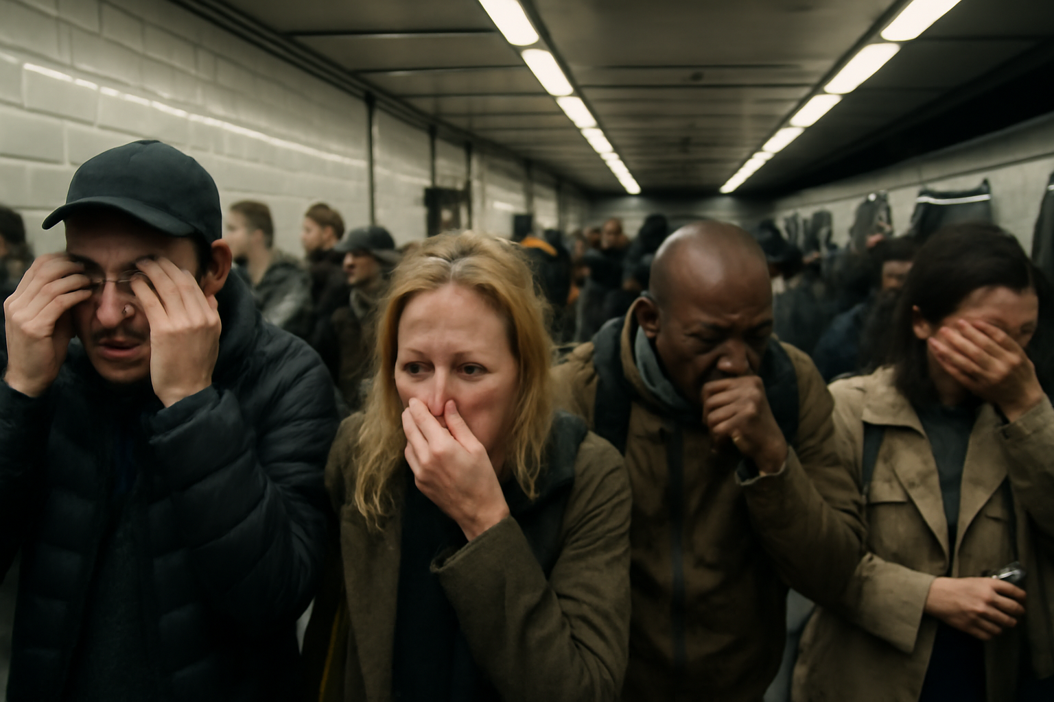 several bart commuters sustained injuries following a pepper spray incident at powell street station. the event has raised concerns about safety and security in public transit systems.